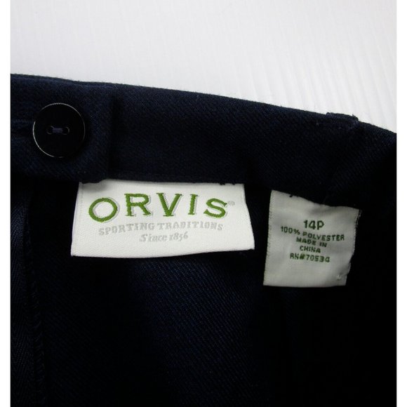 VINTAGE Orvis Skirt 14P Petites A-Line Midi Slit Cottage Peasant - Picture 6 of 7